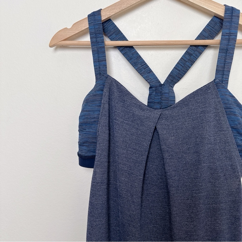 Lululemon Womens 6 Rest Less Tank Heathered Inkwell - Picture 6 of 13